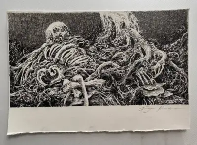Detailnya Bikin Melongo! Allandafajar Jadi DCDC Artist of the Month Berkat Ilustrasi Hitam-Putih yang Gokil Banget