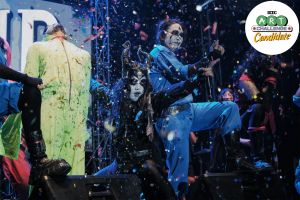 Kuburan Band Closing Their Performance with A Burst of Confetti
