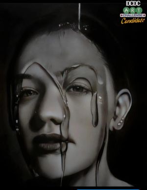 Realistis pencil drawing  (wajah dan madu)