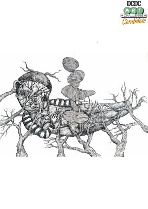 Tertidur di atas kayu