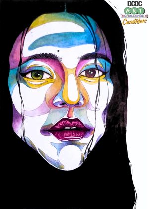 Layers of Me (watercolor and ink on paper)