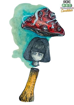 The Quiet Bloom (Watercolor &amp; ink on paper)