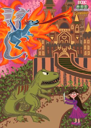 Pengen Aja Gambar Istana Diserang Dinosaurus dan Naga