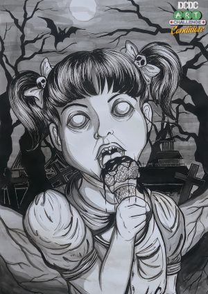 Let's Play With Me (manual drawing, china ink with brush, and drawing pen on paper)